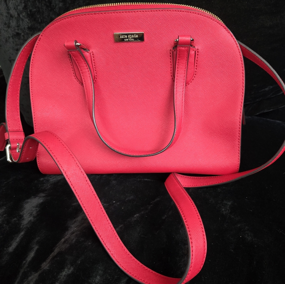 Kate Spade Red Crossbody Bag with Structured Design